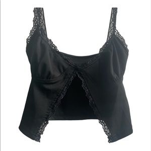 Lace Split Crop Cami
